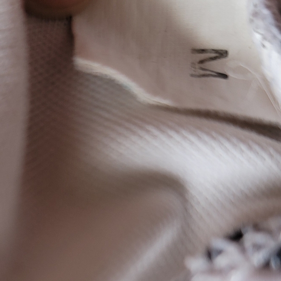 H&M Striped Blue White Tropical Triangle Top Padded Bra Bikini Set Womens Size M - Picture 10 of 12